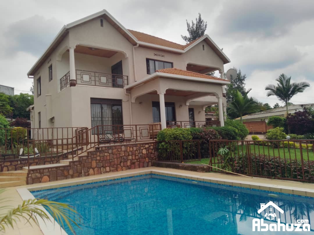 A FURNISHED 4 BEDROOM HOUSE WITH POOL FOR RENT IN KIGALI AT KACYIRU